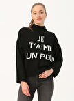 Only    Siyah Kadın Kazak ONLMAYLANA L/S HIGHNECK PULLOVER KN