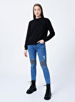 Aeropostale  Skinny Fit Koyu İndigo Kadın Denim Pantolon I-KDPK110