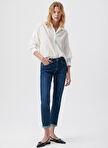 Mavi Koyu Mavi Kadın Orta Bel Boyfriend Denim Pantolon M1020535596 ADA Dark Vintage