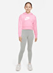 Nike Çocuk Pembe Kapüşonlu Sweatshirt DC7210-690 G NSW CLUB FT CROP HOODI