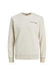 Jack & Jones Bisiklet Yaka Bej Erkek Sweatshırt 12216239_JCOONO SWEAT CREW NECK