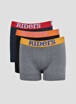 Riders By Lee Regular Fit Çok Renkli Erkek 3'lü Boxer L0039860-900