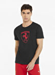 Puma 53375201 Ferrari Race tonal Shie Siyah Bisiklet Yaka Regular Fit T-Shirt