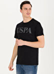 U.S. Polo Assn. Bisiklet Yaka Siyah Erkek T-Shirt GEARTIY023