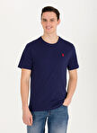 U.S. Polo Assn. Bisiklet Yaka Lacivert Erkek T-Shirt GTS01IY023