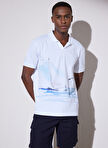 Brooks Brothers Polo Yaka Beyaz Erkek T-Shirt BBSP23MTS018