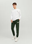 Jack & Jones Slim Fit Koyu Yeşil Erkek Eşofman Altı 12178421_JPSTGORDON JJNEWSOFT SWEAT