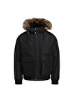 Jack & Jones Siyah Erkek Mont 12236034_JJDAVID BOMBER JACKET