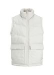 Jack & Jones Krem Erkek Dik Standart Yelek 12238853_JORVESTERBRO BODYWARMER SN