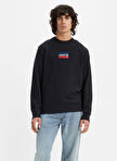 Levis A2824-0007_LSET2 GRAPHIC CREW PIRAT Siyah Erkek Bisiklet Yaka Normal Kalıp Baskılı Sweatshirt