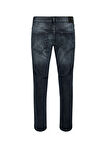 Only & Sons Koyu Lacivert Erkek Normal Kalıp Taşlamalı Denim Pantolon ONSWEFT REG. BLUE BLACK 6463 JEANS