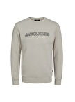 Jack & Jones Bisiklet Yaka Gri Erkek Sweatshırt JPRBLAJASON BRANDING SWEAT CREW NEC