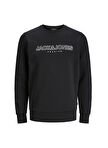 Jack & Jones Bisiklet Yaka Siyah Erkek Sweatshırt JPRBLAJASON BRANDING SWEAT CREW NEC