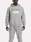 Reebok Gri Melanj Unisex Yuvarlak Yaka Sweatshirt IM1529 ARCHIVE ESSENTIALS HOODIE