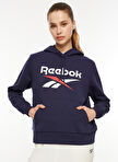 Reebok Lacivert Kadın Yuvarlak Yaka Sweatshirt IQ4428 RI BL FLEECE HOODIE