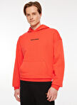 Skechers 38-600M Essential Hoodie Sweatshirt Kırmızı Erkek Bisiklet Yaka Regular Fit Sweatshirt