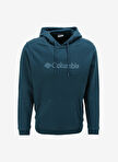 Columbia Koyu Yeşil Erkek Kapüşon Yaka Baskılı Sweatshirt CS0332414_CS0332