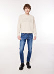 Replay  Erkek Düz Paça Slim Fit  Denim Pantolon M1021 009 MEDIUM BLUE