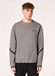 Oakley Gri Erkek Bisiklet Yaka Baskılı Sweatshirt FOA404798 ROAM COMMUTER RC CREW SWE