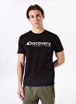 Discovery Expedition Siyah Erkek Bisiklet Yaka T-Shirt D4SM-TST3290