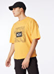 Discovery Expedition Turuncu Bisiklet Yaka Loose Fit Baskılı T-Shirt D4SM-TST3256