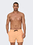 Only & Sons Açık Turuncu Erkek Normal Kalıp Şort Mayo ONSTED LIFE SWIM SHORT GW 1832