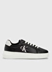 Calvin Klein Siyah-Beyaz Kadın Deri Sneaker YW0YW00823BDS