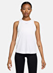 Nike Beyaz Kadın Bisiklet Yaka Normal Kalıp Atlet FN2808-100-W NK ONE CLASSIC DF TANK