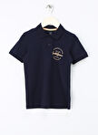 Jack & Jones Baskılı Lacivert Erkek T-Shirt JJFOREST POLO SS JNR