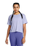 Under Armour 1379178-539 Motion SS Lila Kadın Bisiklet Yaka Oversize T-Shirt