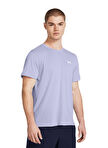 Under Armour 1382582-539 UA Launch Shortsleeve Lila Erkek Bisiklet Yaka Oversize T-Shirt