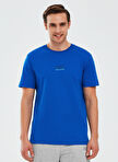 Skechers S241007-403 Essential M Short Sleev Mavi Erkek Bisiklet Yaka Regular Fit T-Shirt