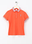 U.S. Polo Assn. Nar Çiçeği Kız Çocuk Slim Fit Polo T-Shirt SD01-IY024