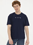 U.S. Polo Assn. Bisiklet Yaka Lacivert Erkek T-Shirt NAVU