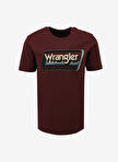 Wrangler Bisiklet Yaka Kahve Erkek T-Shirt W753EEH45 Bisiklet Yaka T-shirt