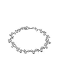Ecrin Sallantılı Mini Taşlı Bileklik 1 mikron 18 Ayar Altın/Rodyum Kaplama (925 A.Gümüş Üzerine)