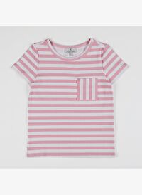 pembe çizgili t-shirt