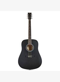SX SD204GTBK Dreadnought Akustik Gitar (Parlak Siyah)