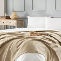 Linens Remedy Akrilik Throw Bej
