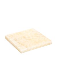 Dekoratif Sunumluk Beyaz Dalgalar Doğal Mermer Taş - 20x20 cm 