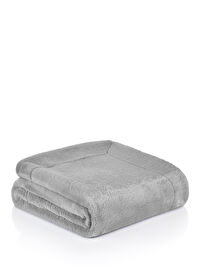 Gri Pamuklu Throw Battaniye