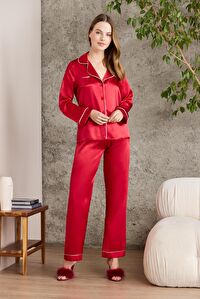 Pierre Cardin  Saten Biyeli Pijama Takımı  - 1200