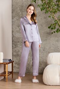 Pierre Cardin  Saten Biyeli Pijama Takımı  - 1200