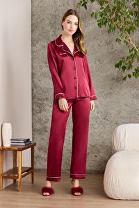 Pierre Cardin  Saten Biyeli Pijama Takımı  - 1200