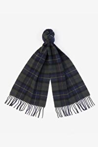 Barbour Unisex Tartan Yün Atkı (%100 Lambswool) TN28 Olive Night