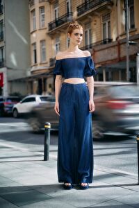 Pili Detay Culotte Pantolon