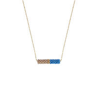 Split Blue Kolye
