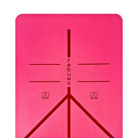 Rebuwo Hizalama Tasarım 5mm Kauçuk Mat Kaydırmaz Yoga Mat Pilates Mat Pembe