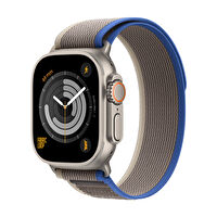 Buff Apple Watch Fabric Loop Band 49mm Ultra Kayış Gri-Mavi