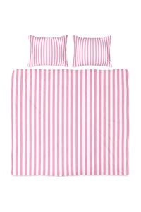 Back To Basics - Pembe Çizgili Çift Kişilik Nevresim Takımı